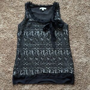 Elegant Black Lace Sleeveless Top